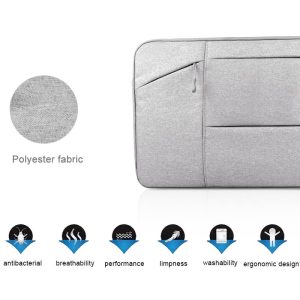 12 Laptop / Tablet Bag with Multiple Pockets - Portable & Durable - Black - Image 10