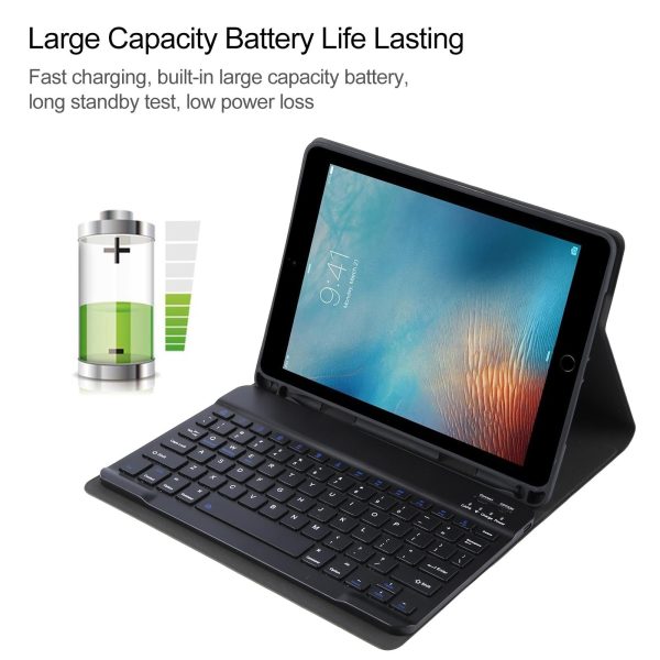 Smart Bluetooth Keyboard & Leather Tablet Case For Ipad Pro 9.7 / Air 2 - Black - Image 7