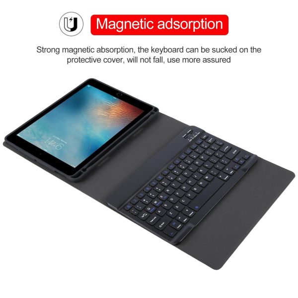 Smart Bluetooth Keyboard & Leather Tablet Case For Ipad Pro 9.7 / Air 2 - Black - Image 8