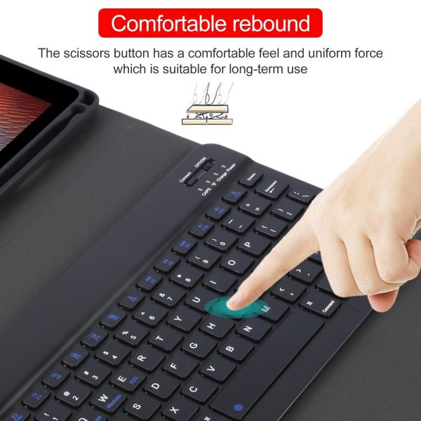 Smart Bluetooth Keyboard & Leather Tablet Case For Ipad Pro 9.7 / Air 2 - Black - Image 10