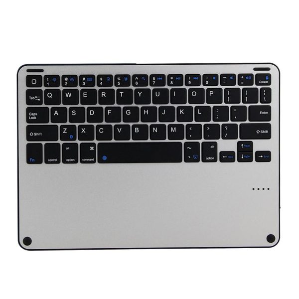 Bluetooth Keyboard & Tablet Case For Ipad Air / Pro 9.7 - Detachable Aluminum Alloy Imitation Cloth Sleep / Water Repellent - Black - Image 4