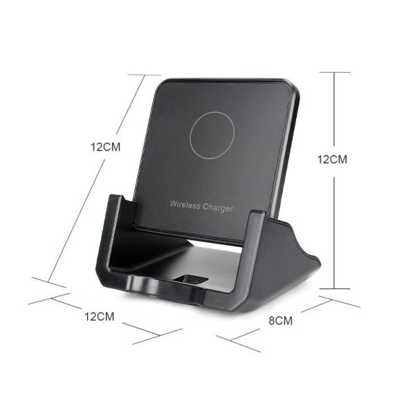 10W Vertical Wireless Charger For Mobile Phones Black - Image 3