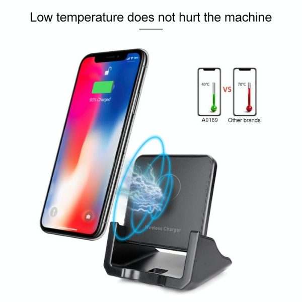 10W Vertical Wireless Charger For Mobile Phones Black - Image 5