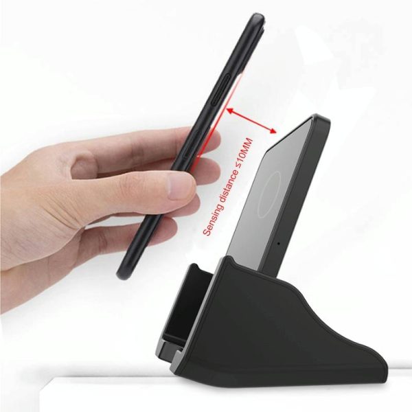 10W Vertical Wireless Charger For Mobile Phones Black - Image 6