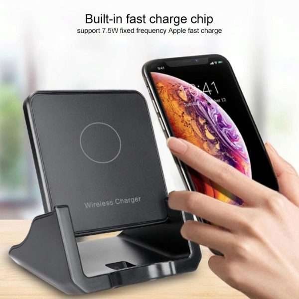 10W Vertical Wireless Charger For Mobile Phones Black - Image 8