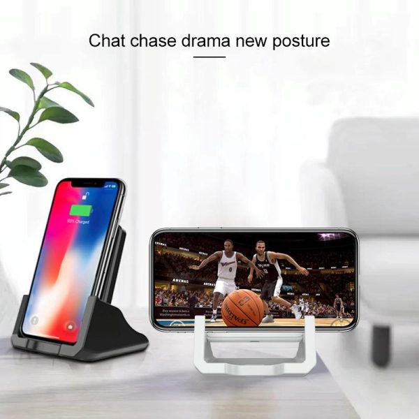 10W Vertical Wireless Charger For Mobile Phones Black - Image 9