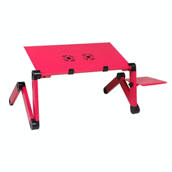 Foldable Laptop Stand with Dual Fans & Mouse Pad - 360 Degree Adjustable - Black - Image 14