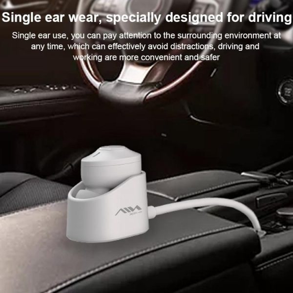 Wireless Bluetooth Earphone with Charging Box - Single - Black - Image 5