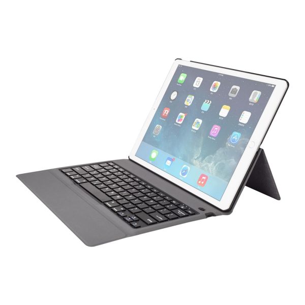 Ultra-Thin Bluetooth Keyboard Leather Case For Ipad Pro 12.9 With Stand - Black - Image 3