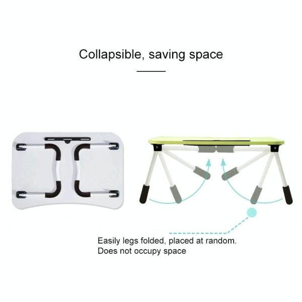 Portable Laptop Desk Stand - Foldable & Non-slip - Black - Image 10
