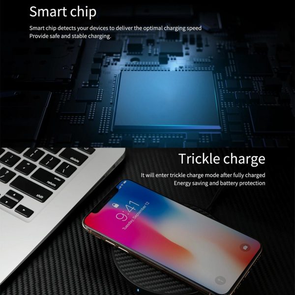 Wireless Charger Pad Aramid Fiber Qi Standard Black - Image 4