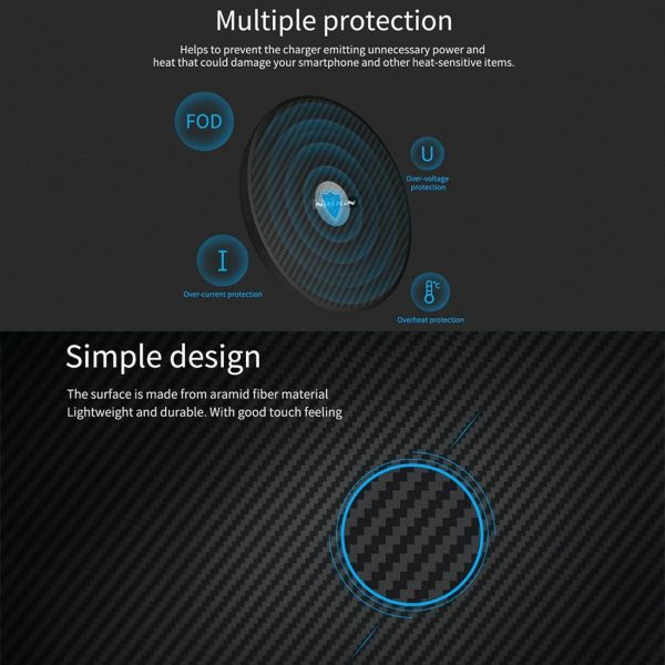 Wireless Charger Pad Aramid Fiber Qi Standard Black - Image 5