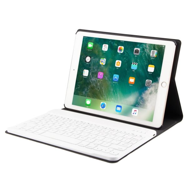 Bluetooth Keyboard & Leather Tablet Case For Ipad Air / Pro 9.7 - Three-Gear Angle Adjustment Magnetic Sleep Function - Abs Brushed Texture - Black - Image 6