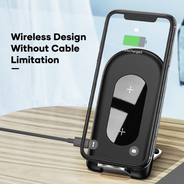 Foldable 15W Wireless Charger For Mobile Phones Black - Image 7