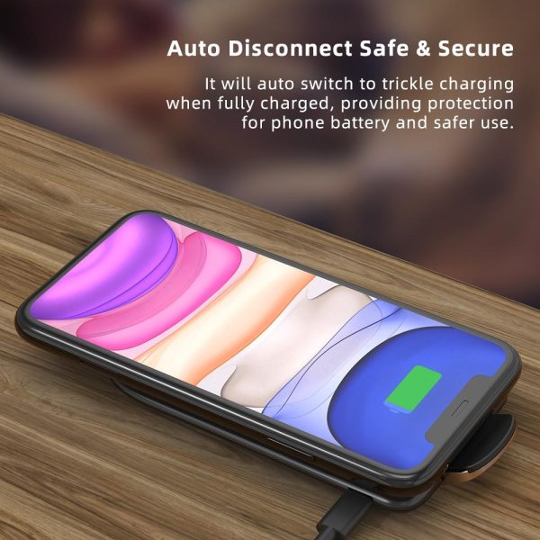 Foldable 15W Wireless Charger For Mobile Phones Black - Image 8