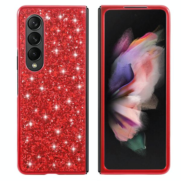 Glitter Tpu Shockproof Case for Samsung Galaxy z Fold 4 - Silver - Image 6