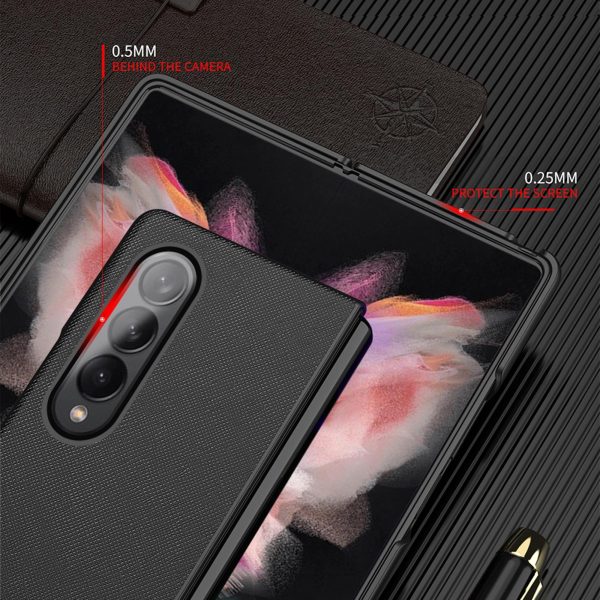 Foldable Cross Pattern Phone Case for Samsung Galaxy z Fold 4 / 5g - Foldable Design - Red - Image 4