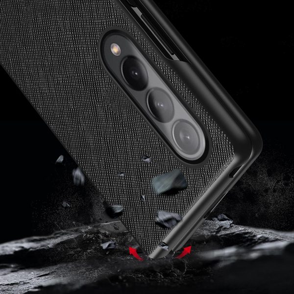 Foldable Cross Pattern Phone Case for Samsung Galaxy z Fold 4 / 5g - Foldable Design - Red - Image 5
