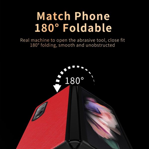 Foldable Cross Pattern Phone Case for Samsung Galaxy z Fold 4 / 5g - Foldable Design - Red - Image 7