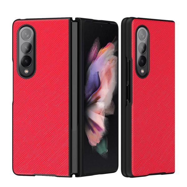Foldable Cross Pattern Phone Case for Samsung Galaxy z Fold 4 / 5g - Foldable Design - Red - Image 10
