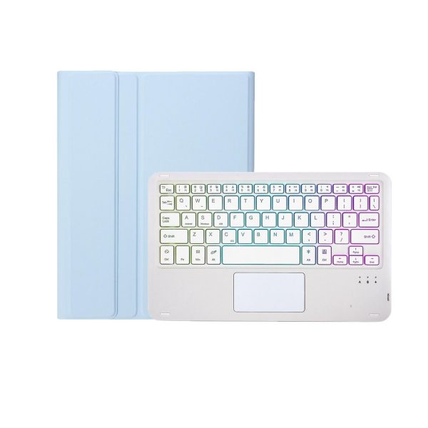 Bluetooth Keyboard Leather Case For Ipad 9.7 2018 & 2017 / Pro 9.7 / Air 2 With Touch Pad & Backlight - Dark Green - Image 3