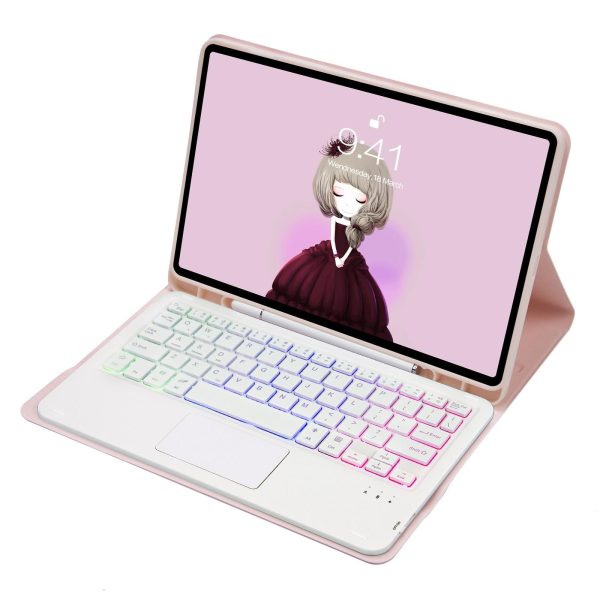 Bluetooth Keyboard Leather Case For Ipad 9.7 2018 & 2017 / Pro 9.7 / Air 2 With Touch Pad & Backlight - Dark Green - Image 10