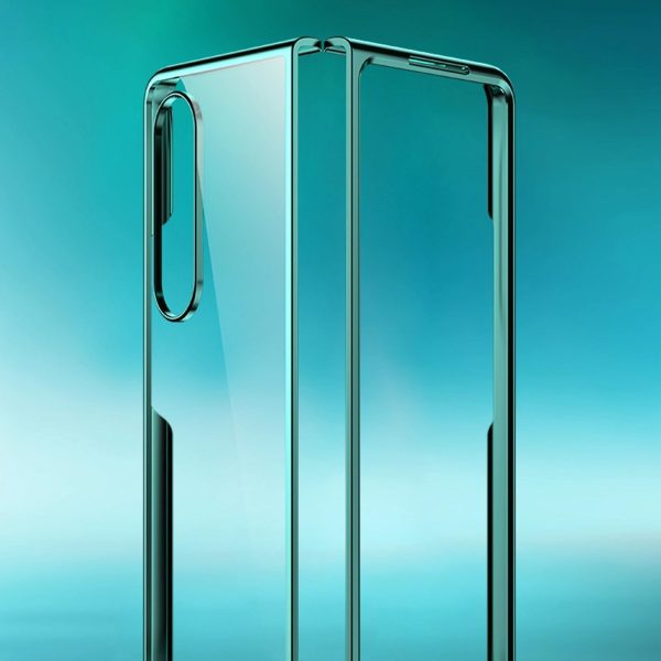 Shockproof Electroplated Case for Samsung Fold 4 5g - Silver - Image 3