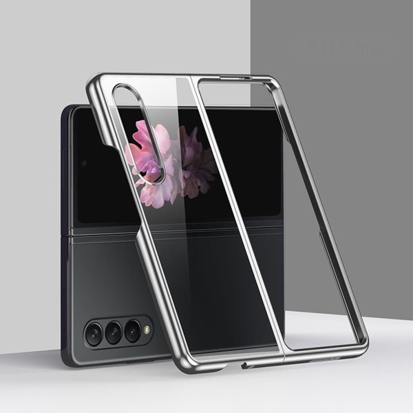 Shockproof Electroplated Case for Samsung Fold 4 5g - Silver - Image 10