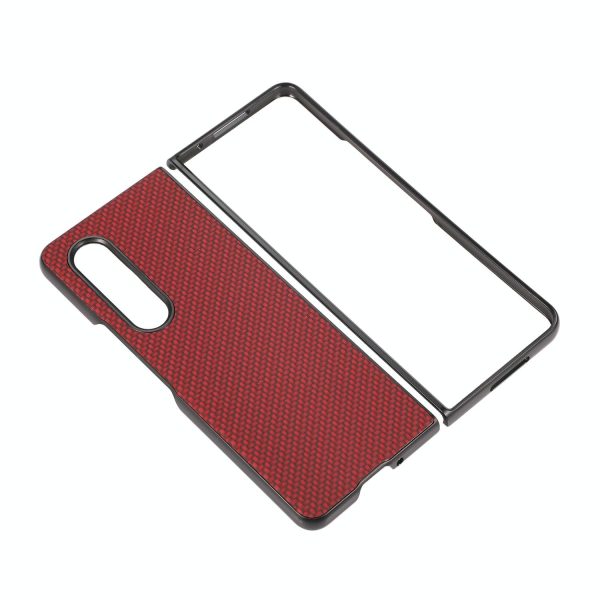 For Samsung Galaxy z Fold4 5G Carbon Fiber Texture Leather Phone Case - Pu Material - Blue - Image 9