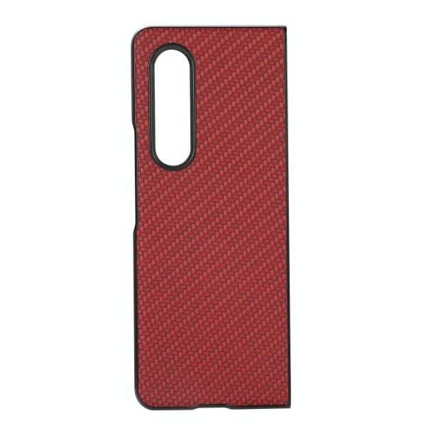 For Samsung Galaxy z Fold4 5G Carbon Fiber Texture Leather Phone Case - Pu Material - Blue - Image 10