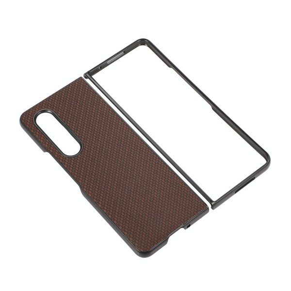 For Samsung Galaxy z Fold4 5G Carbon Fiber Texture Leather Phone Case - Pu Material - Blue - Image 15