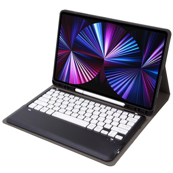 Detachable Bluetooth Keyboard Leather Case For Ipad Pro 12.9 2021 / 2020 / 2018 With Pen Slot - Dark Green - Image 9