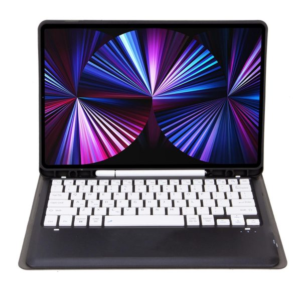 Detachable Bluetooth Keyboard Leather Case For Ipad Pro 12.9 2021 / 2020 / 2018 With Pen Slot - Dark Green - Image 10