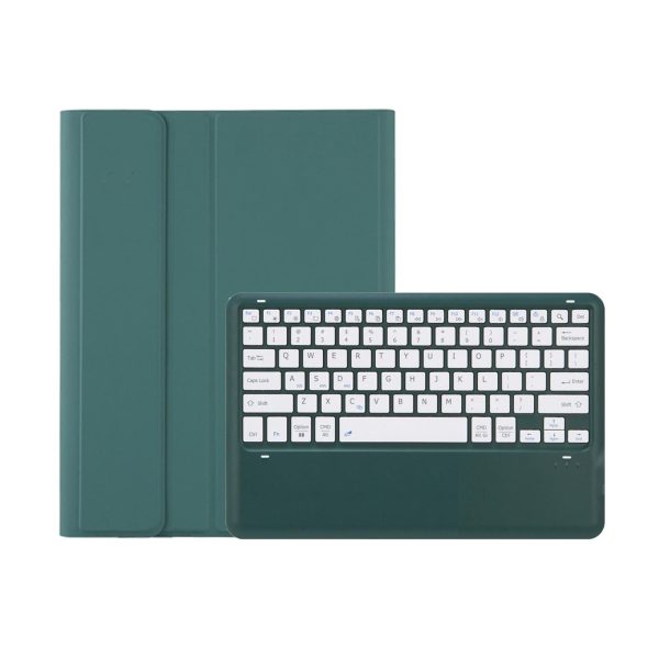 Detachable Bluetooth Keyboard Leather Case For Ipad Pro 12.9 2021 / 2020 / 2018 With Pen Slot - Dark Green - Image 13