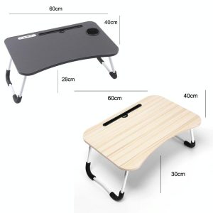Portable Folding Desk with Fan & Lamp - Compact Design - Sky Blue - Image 4