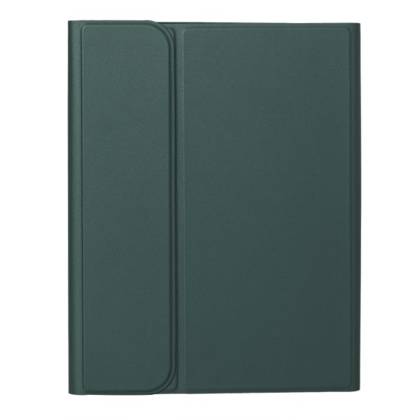 2022 Ipad 10.9 Touch Keyboard Leather Case With Pen Slot - Dark Green - Image 3