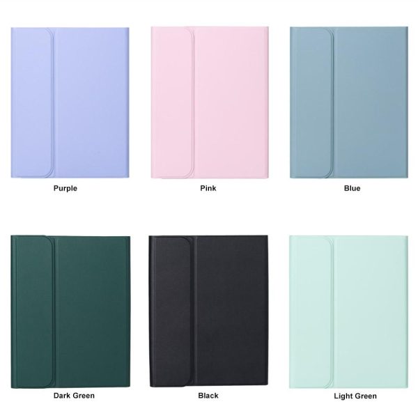 2022 Ipad 10.9 Touch Keyboard Leather Case With Pen Slot - Dark Green - Image 5