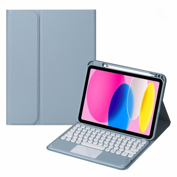 2022 Ipad 10.9 Touch Keyboard Leather Case With Pen Slot - Dark Green - Image 9