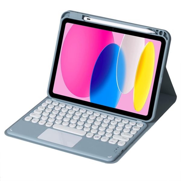 2022 Ipad 10.9 Touch Keyboard Leather Case With Pen Slot - Dark Green - Image 11