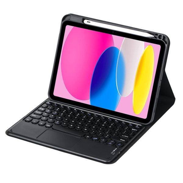 2022 Ipad 10.9 Touch Keyboard Leather Case With Pen Slot - Dark Green - Image 14