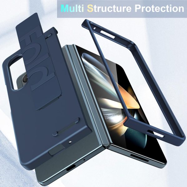 Silicone Wristband Foldable Phone Case for Samsung Galaxy z Fold 4 - Matte Clear - Image 5