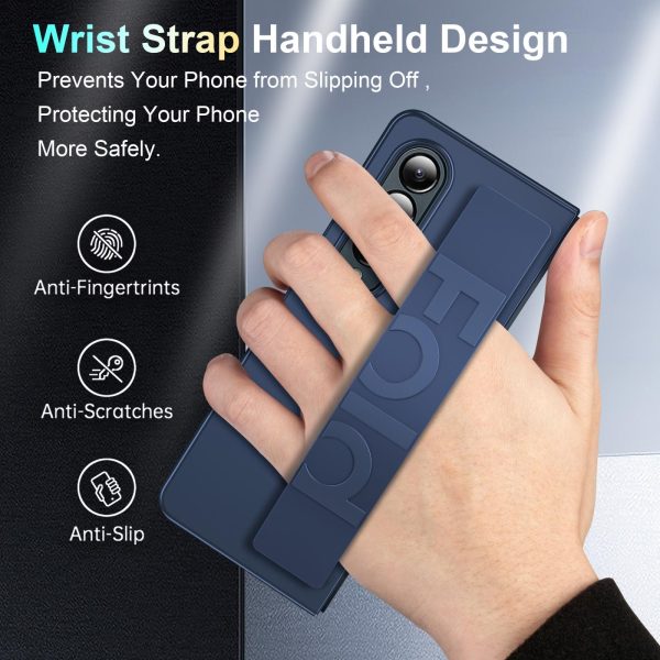 Silicone Wristband Foldable Phone Case for Samsung Galaxy z Fold 4 - Matte Clear - Image 7