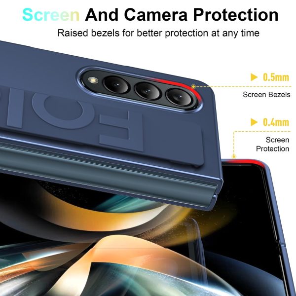 Silicone Wristband Foldable Phone Case for Samsung Galaxy z Fold 4 - Matte Clear - Image 8