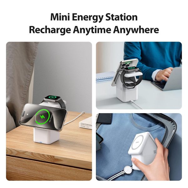 4 In 1 15W Magnetic Wireless Charger White - Image 11
