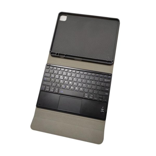 Bluetooth Keyboard Tablet Case For Ipad Pro 11 - Detachable Touch Leather Holder Pen Slot - Rose Gold - Image 5
