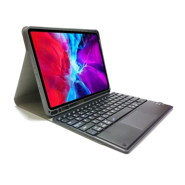 Bluetooth Keyboard Tablet Case For Ipad Pro 11 - Detachable Touch Leather Holder Pen Slot - Rose Gold - Image 10