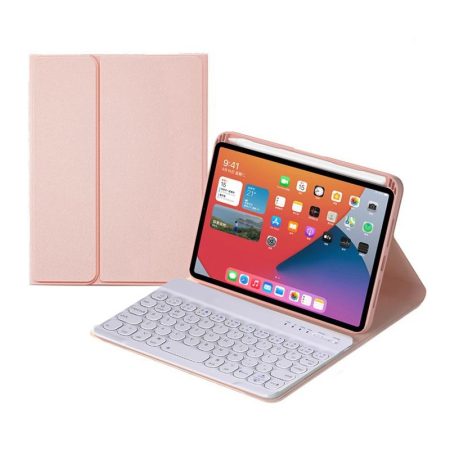 Detachable Bluetooth Keyboard Leather Case For Ipad Mini 6 With Holder - Pink