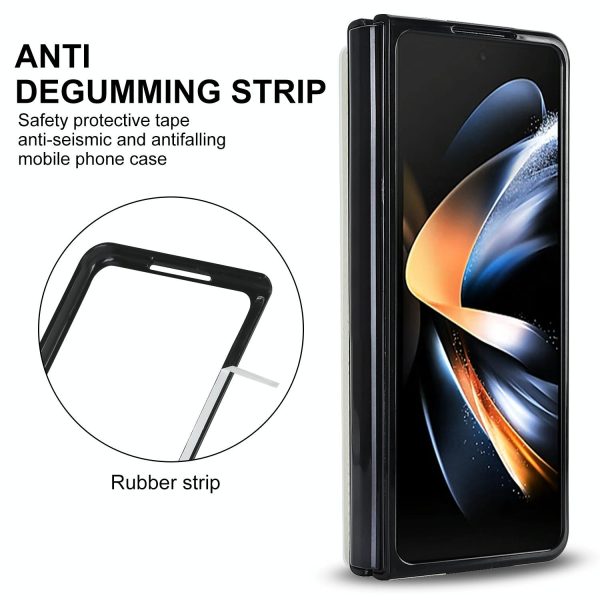 For Samsung Galaxy z Fold4 5G Foldable Phone Case with Double Buckle Card Slot - Red - Image 5