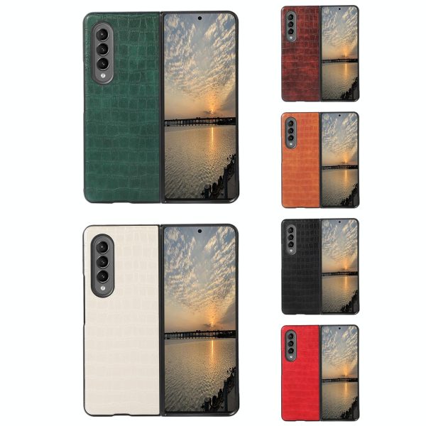 Foldable Crocodile Texture Phone Case - Pu Leather - Green - Image 6