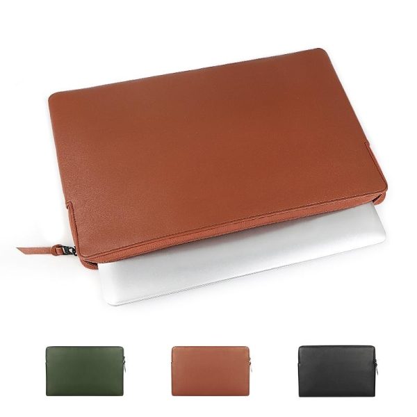13.3 Inch Thin and Light Laptop Liner Bag with Pu Material - Armygreen - Image 3